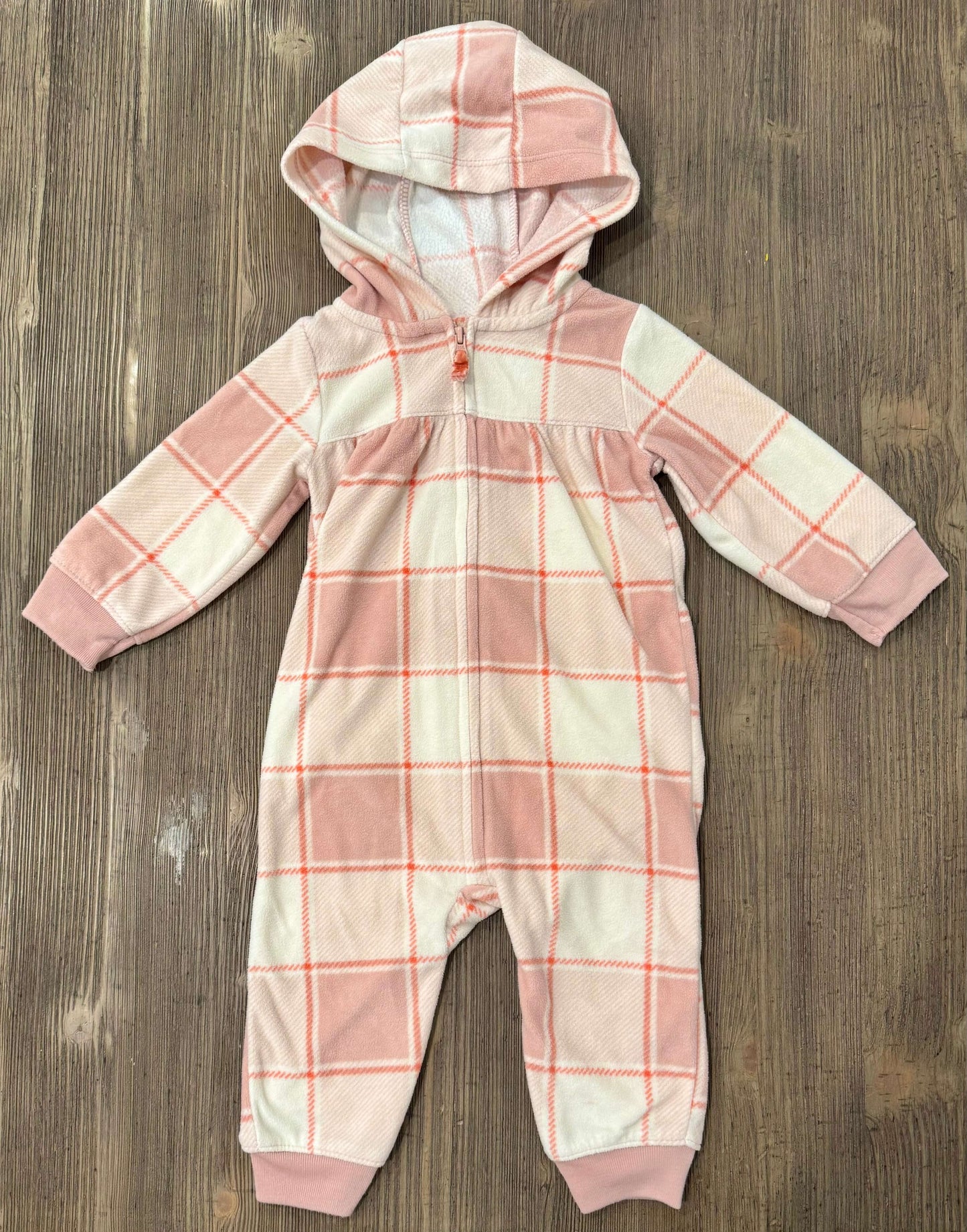 Hooded Lightweight Fleece Jumpsuit, Kids 9 Month (6-9M)