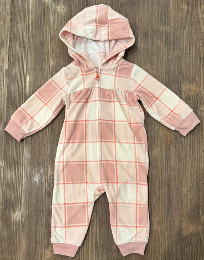 Hooded Lightweight Fleece Jumpsuit, Kids 9 Month (6-9M)