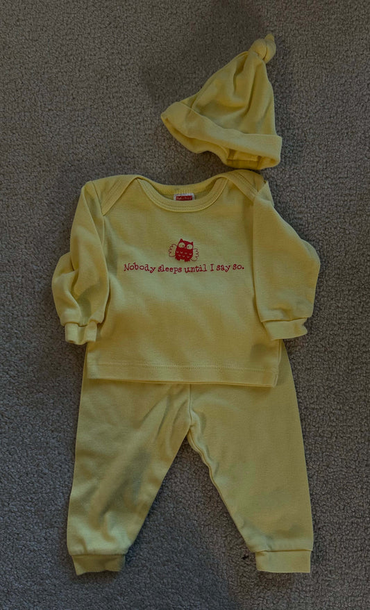 Fisher Price 3 piece yellow outfit , Kids 6 Month (3-6M)