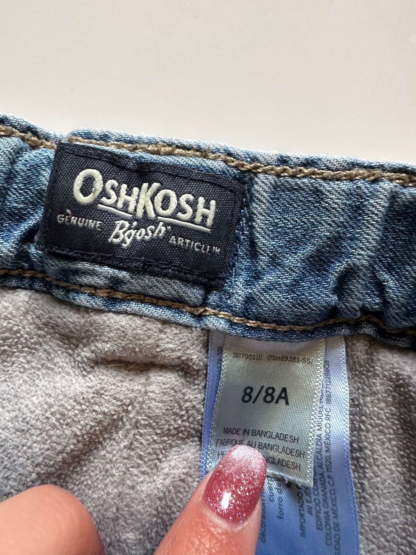 Fleece lined jeans 8A Osh Kosh, Kids 7 & 8