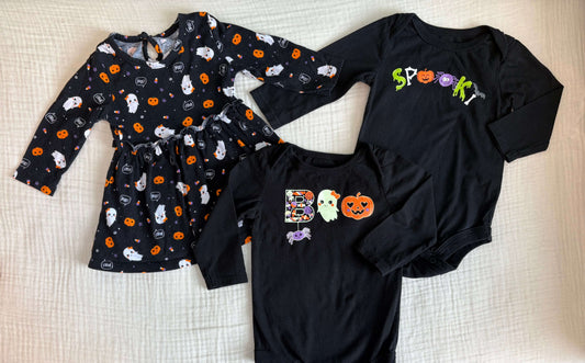 6-12 Months Baby Girl Halloween Bundle , Kids 12 Month (9-12M)