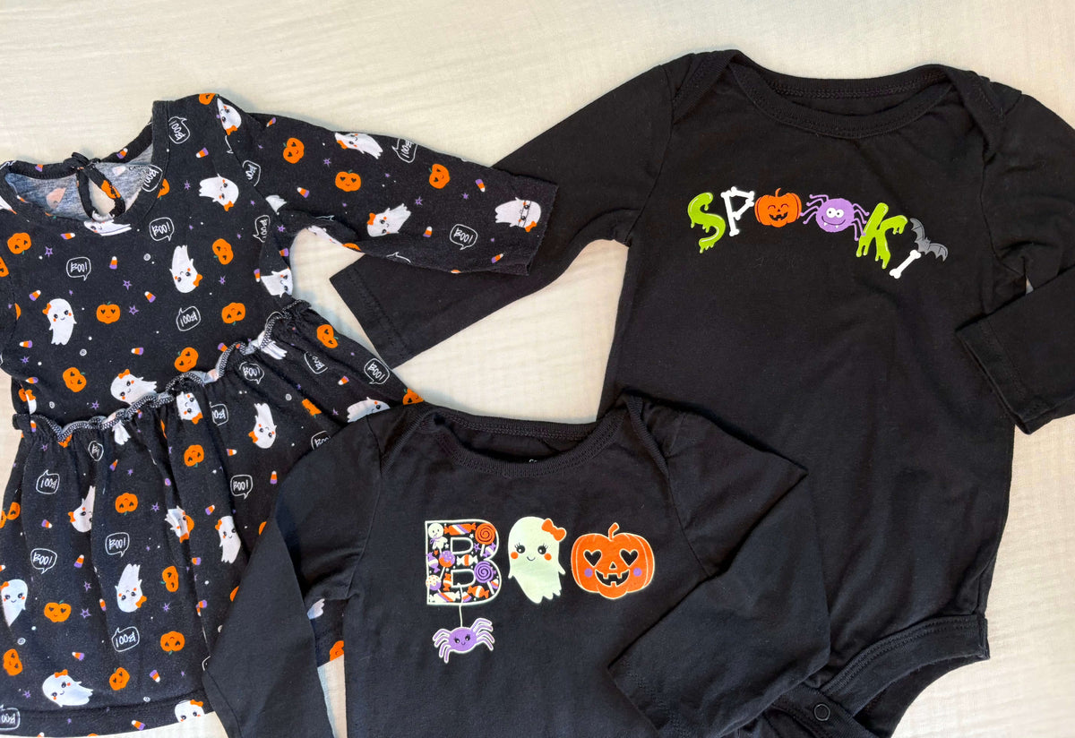 6-12 Months Baby Girl Halloween Bundle , Kids 12 Month (9-12M)