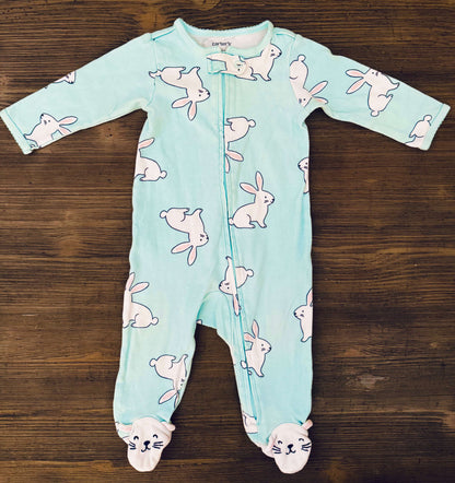 Bunny/Floral Sleepers, Kids 6 Month (3-6M)