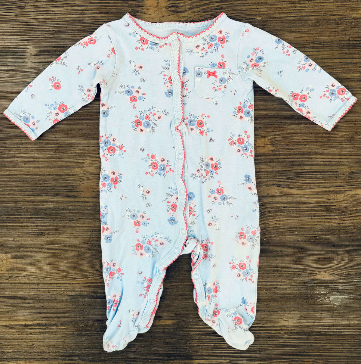 Bunny/Floral Sleepers, Kids 6 Month (3-6M)