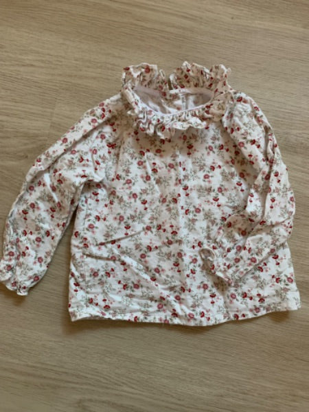 Floral ruffle collar top, Kids 18 Month (12-18M)