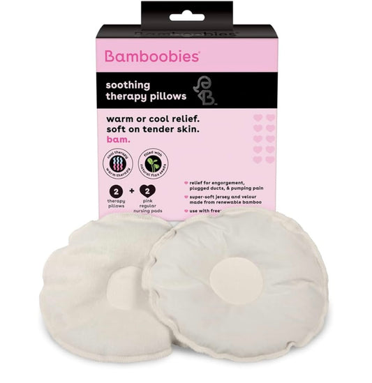 Bamboobies Soothing Nursing Breast Therapy Pillows and Washable Nursing Pads (Never Used)