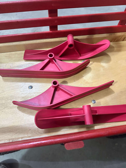 Convertible wood sleigh wagon set