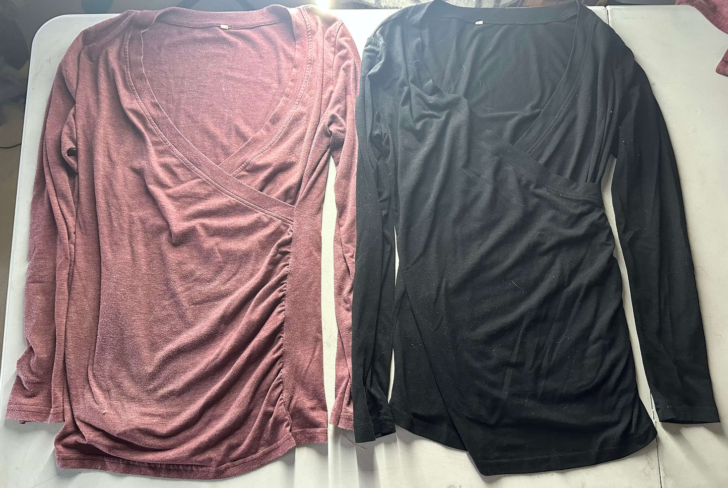 Long sleeve nursing shirts , Maternity M (8-10)