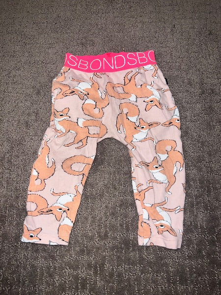 Girls - bonds leggings - fox print - 6-12mo/size 0, Kids 12 Month (9-12M)