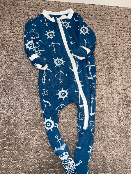 Boys - kickee pants bamboo sleeper - 0-3mo, Kids 3 Month (0-3M)