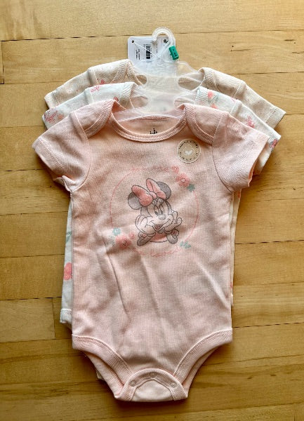 Minnie Mouse Onesies (3), Kids 6 Month (3-6M)