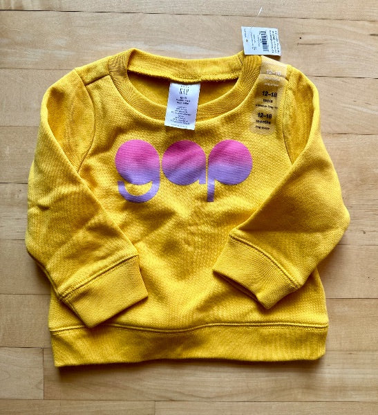 Gap Yellow Sweatshirt, Kids 18 Month (12-18M)