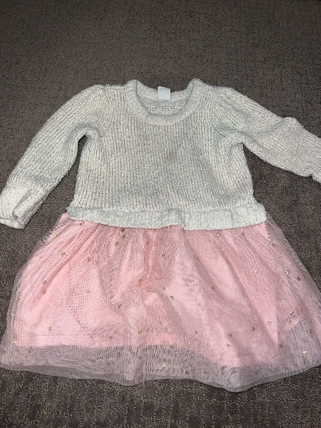 Girls - Gap sweater dress with pink tulle - 3T, Kids 3T