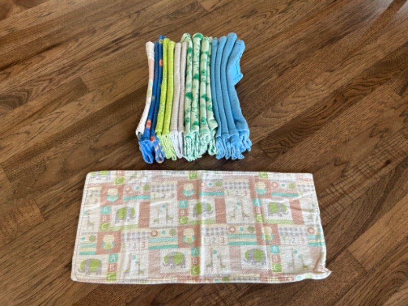 Burp Cloths - Handmade 16 Count