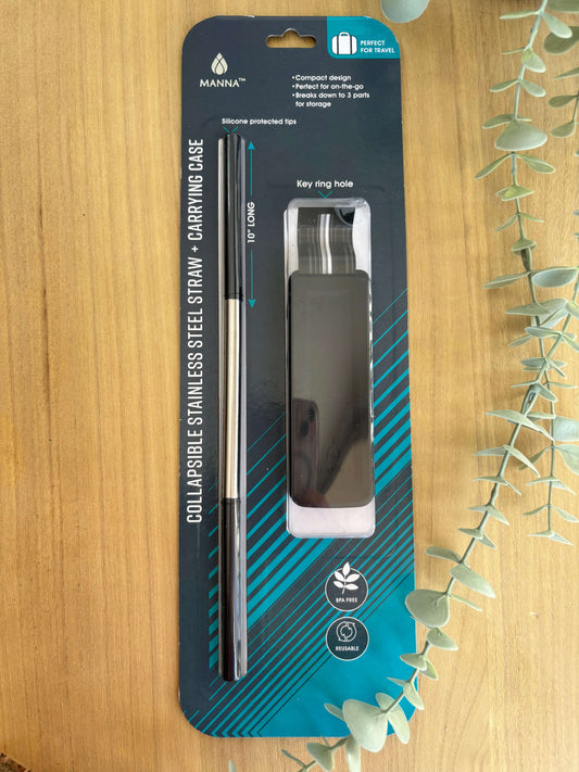 Reusable travel straw