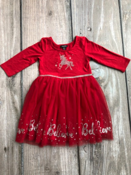 Zunie size 4T girls unicorn Christmas themed dress, brand new with tags