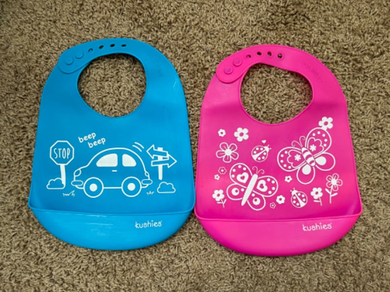 Silicone Bibs, x2