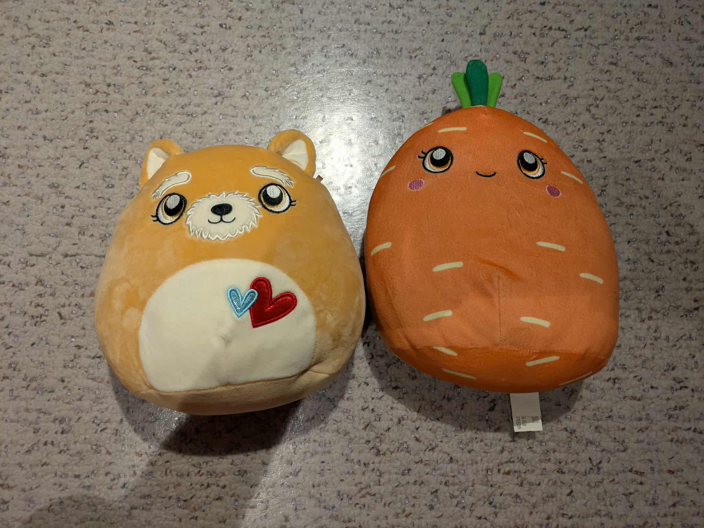 Squshmellows x 2 (carrot and animal)