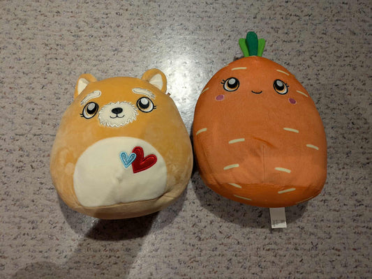 Squshmellows x 2 (carrot and animal)