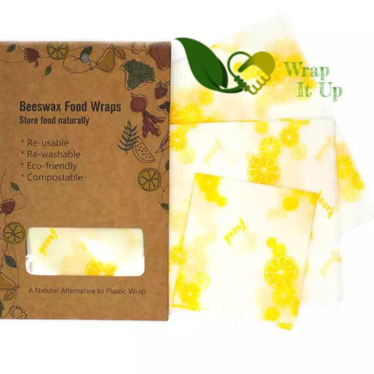 Beeswax Food Wraps (Lemon Pattern)