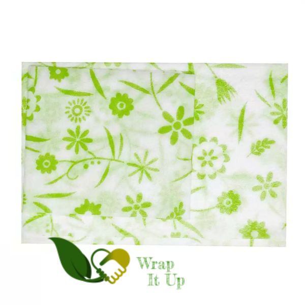 Beeswax Food Wraps (Green Pattern)