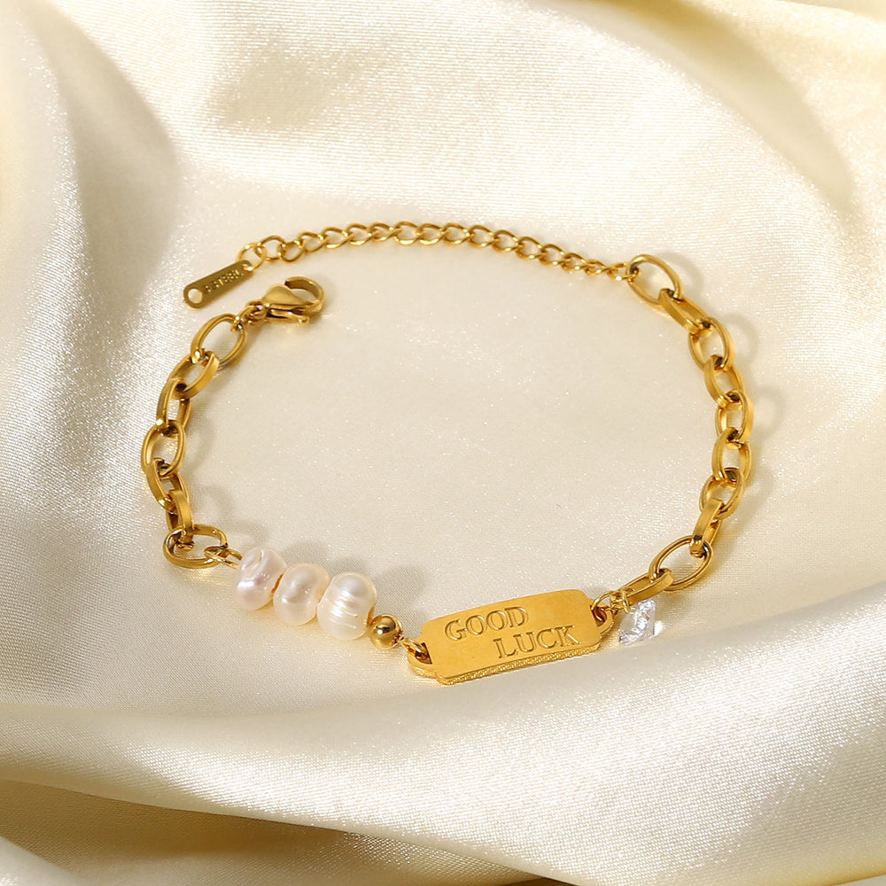 [NEW] 18k Gold Plated "Good Luck" Bracelet / Anklet