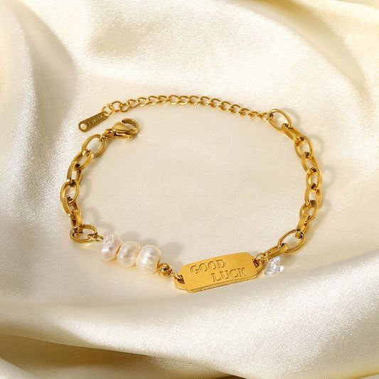 [NEW] 18k Gold Plated "Good Luck" Bracelet / Anklet