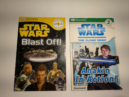 Star wars DK Readers level 1 and 2 books (Blast off & The clone wars)