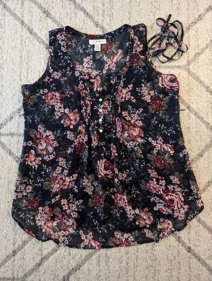 Motherhood Maternity Flower Top, Large, Maternity L (12-14)