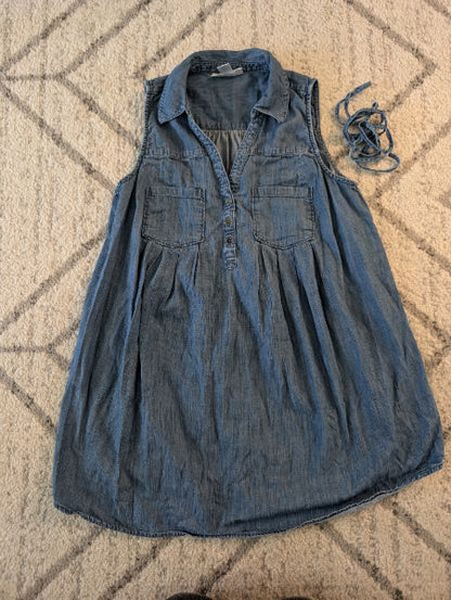 Motherhood Denim Flowy Shirt, Medium, Maternity M (8-10)