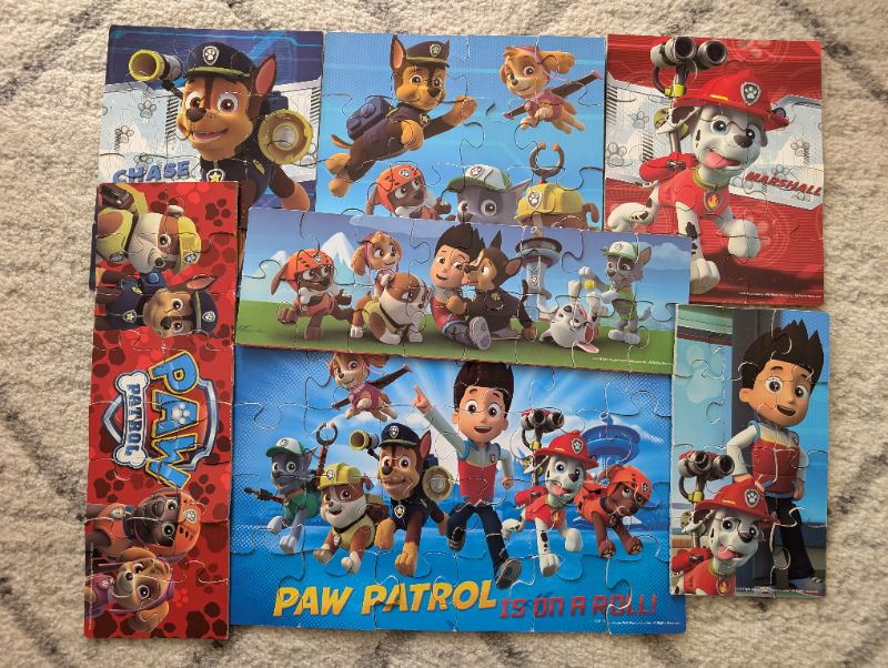 7 Pack Paw Patrol Puzzles