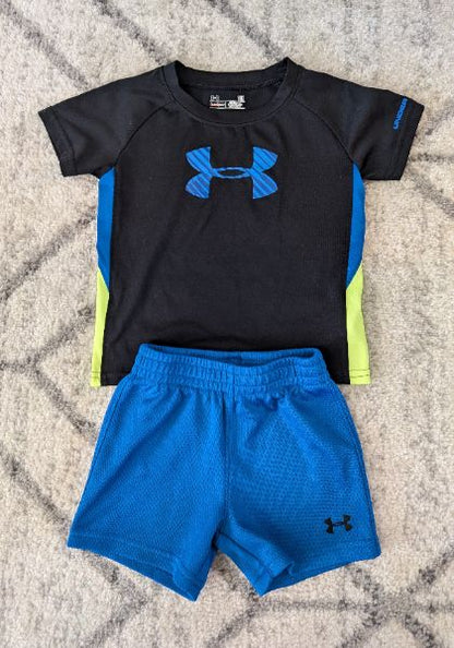 Under Armour Shorts Set, 18M, Blue & Black, Kids 18 Month (12-18M)