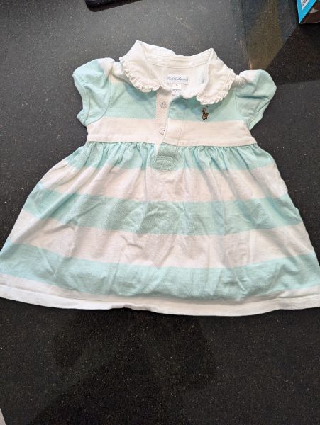 Ralph Lauren Blue Striped Summer Dress - 18M, Kids 18 Month (12-18M)