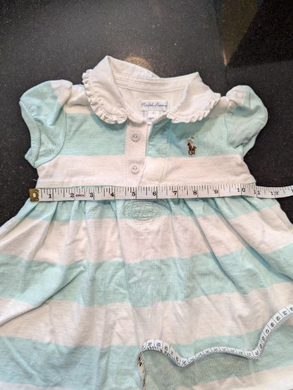 Ralph Lauren Blue Striped Summer Dress - 18M, Kids 18 Month (12-18M)