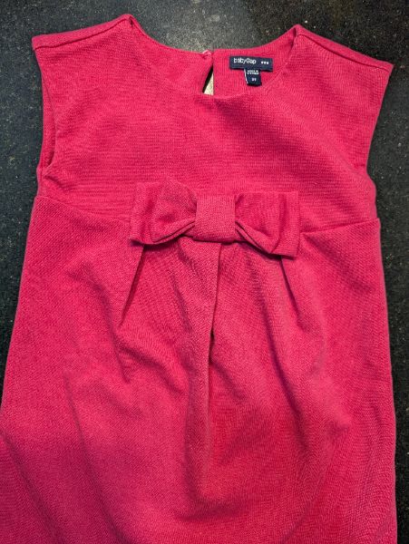 Baby Gap Pink Sleeveless Dress with Bow - 2T, Kids 2T
