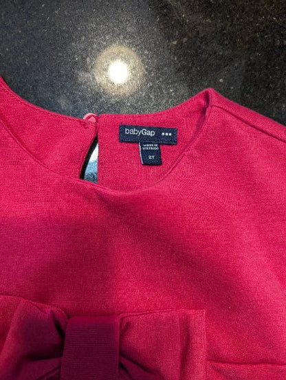 Baby Gap Pink Sleeveless Dress with Bow - 2T, Kids 2T