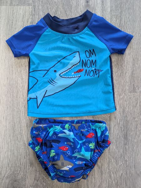 Sea Me Swim Shirt and Swim Diaper, 3-6M, Kids 6 Month (3-6M)