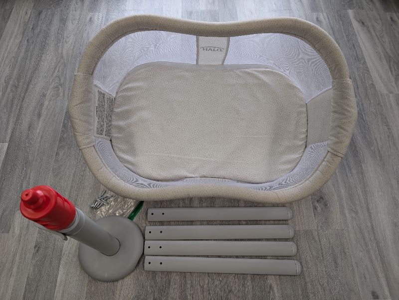 HALO BassiNest Swivel Sleeper, Baby Bassinet, Soothing Center with, Vibration and Sound, Premiere Series, Pebble Pattern (Now Retired) MSRP: $350