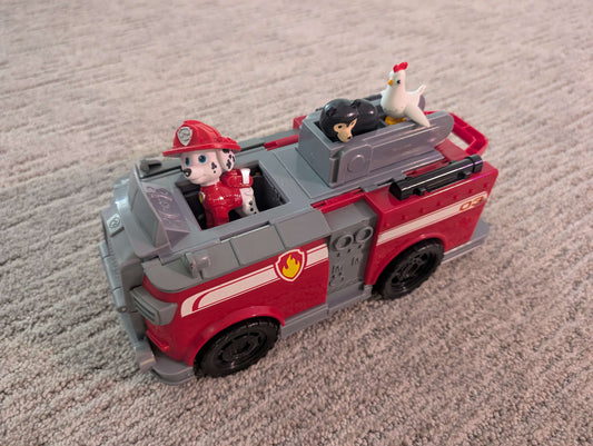 PAW Patrol, Marshall’s Ride ‘n’ Rescue, Transforming 2-in-1 Playset and Fire Truck