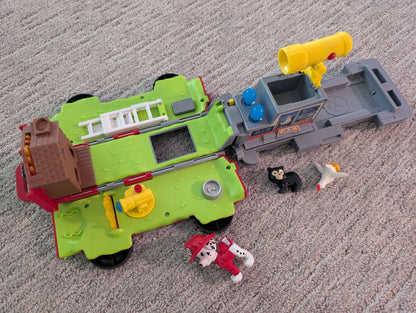 PAW Patrol, Marshall’s Ride ‘n’ Rescue, Transforming 2-in-1 Playset and Fire Truck