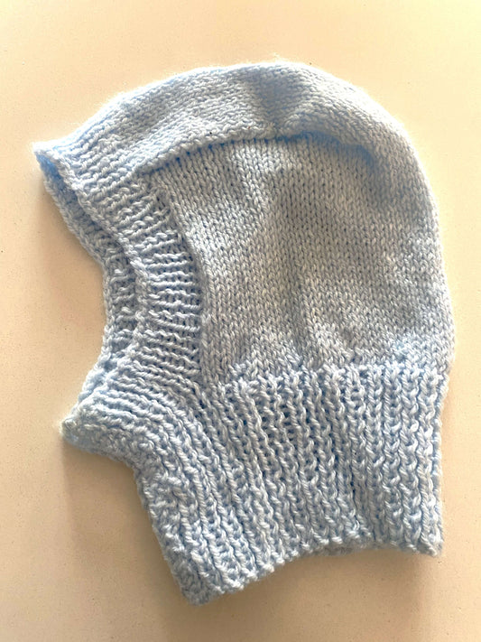 Handknit baby balaclava