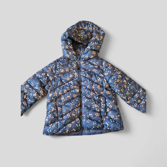 Zara sz 4-5 navy floral patterned jacket