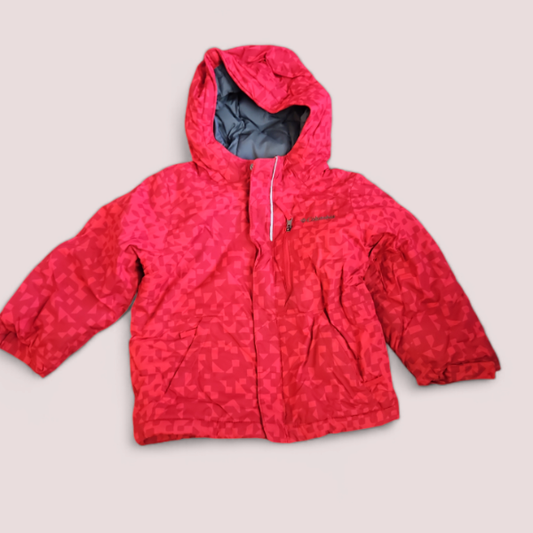 Columbia 3T red patterned winter jacket