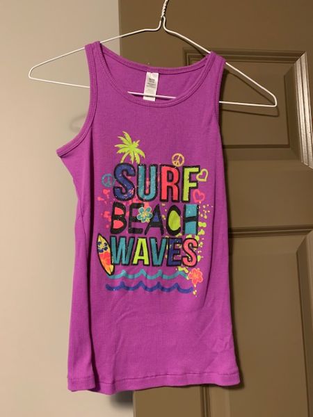 Three Tank Tops Fuscia & Purple.  Size 10-12. Joe Fresh & George