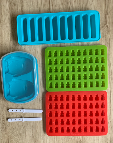 Silicone gummy bear molds and popsicle mold