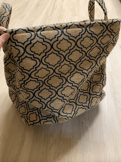 blue modern medium size toy storage bin decor