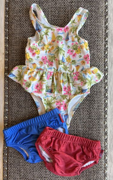 Swimsuit + swim diaper cover bundle, Kids 12 Month (9-12M)