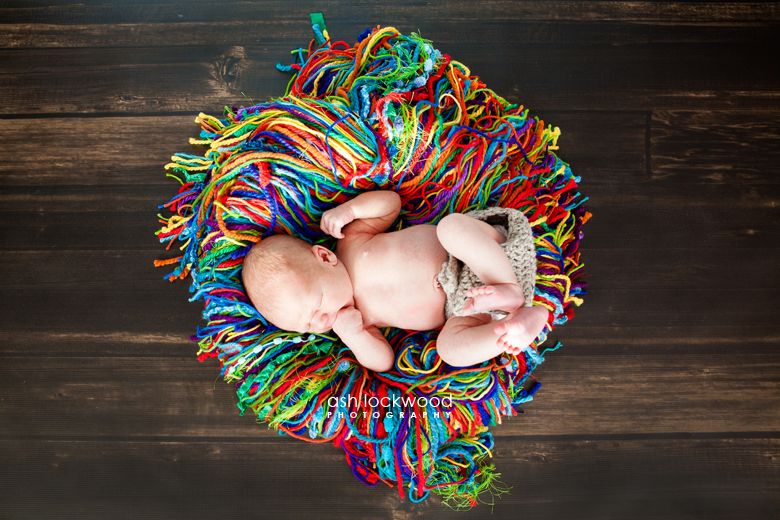 Newborn Photography Props - Multi-coloured String Prop