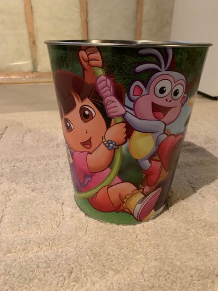 Decorative Dora Garbage Can & Dora Bag