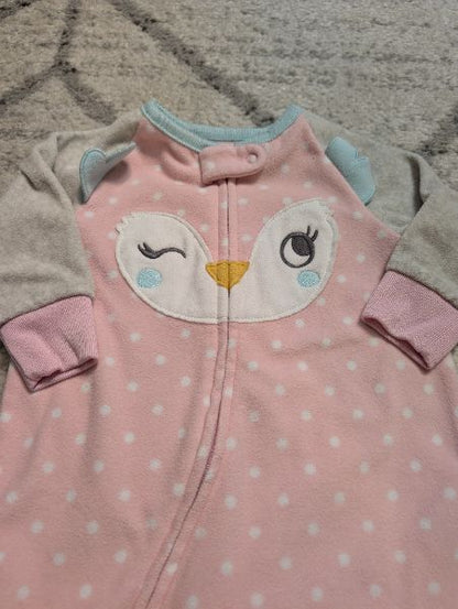 3 Fleece Sleepers Girls, 0-3M, Kids 3 Month (0-3M)